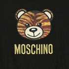 Younger Girls Black Zip Up Logo Top, 1, hi-res