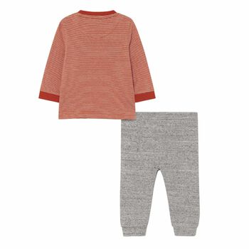 Younger Boys Orange & Grey Trouser Set