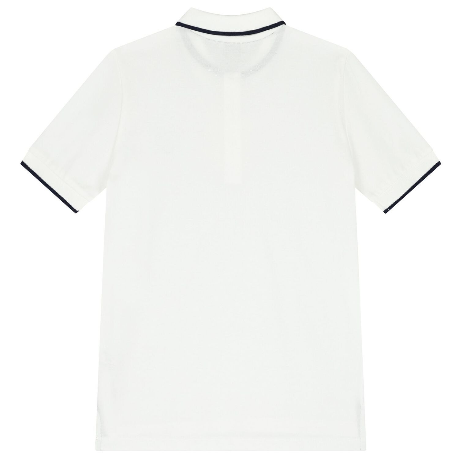 Boys White Logo Polo Shirt, 2, hi-res