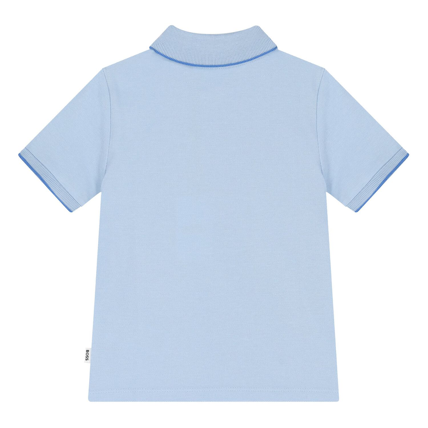 Younger Boys Blue Logo Polo Shirt, 5, hi-res