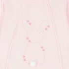 Baby Girls Pink Embroidered Babygrow, 1, hi-res