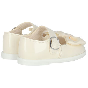 Baby Girls Ivory Leather Pre Walker Shoes