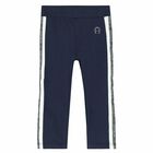 Younger Girls Navy Blue Leggings, 1, hi-res