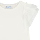 Girls Ivory Flutter Sleeve Top, 3, hi-res