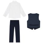 Boys Navy & White Suit Set, 1, hi-res