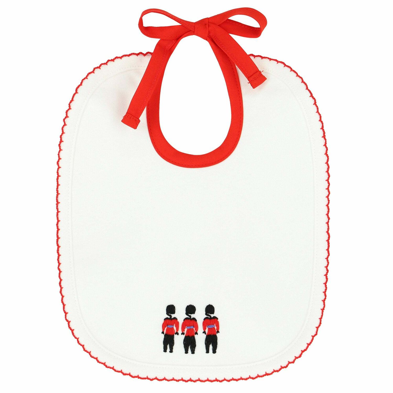  مريلة اطفال مطرزة باللون الابيض و الاحمر, 1, hi-res
