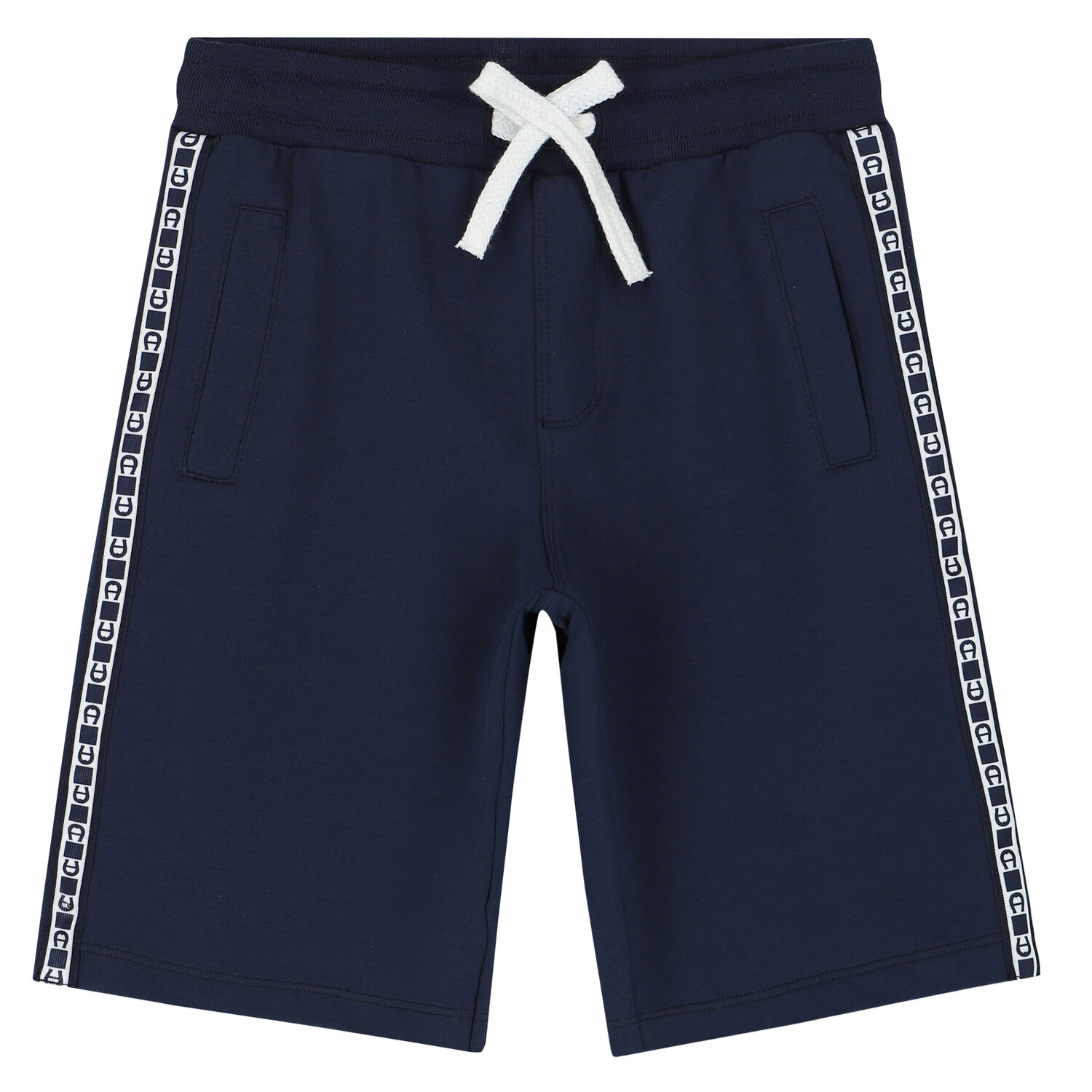 Boys Navy Logo Shorts, 2, hi-res