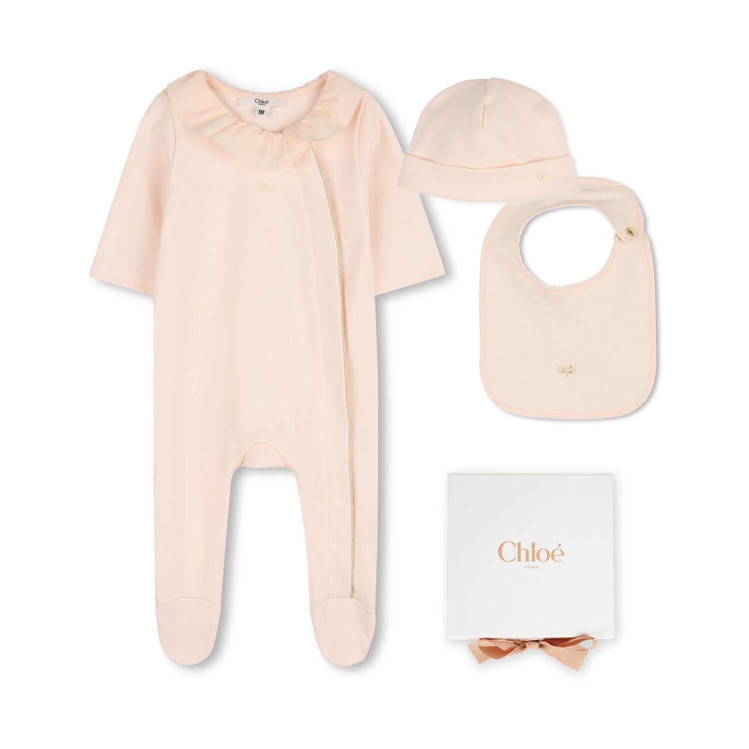 Baby Girls Pink Babygrow Gift Set, 2, hi-res