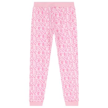 Girls Pink Logo Joggers