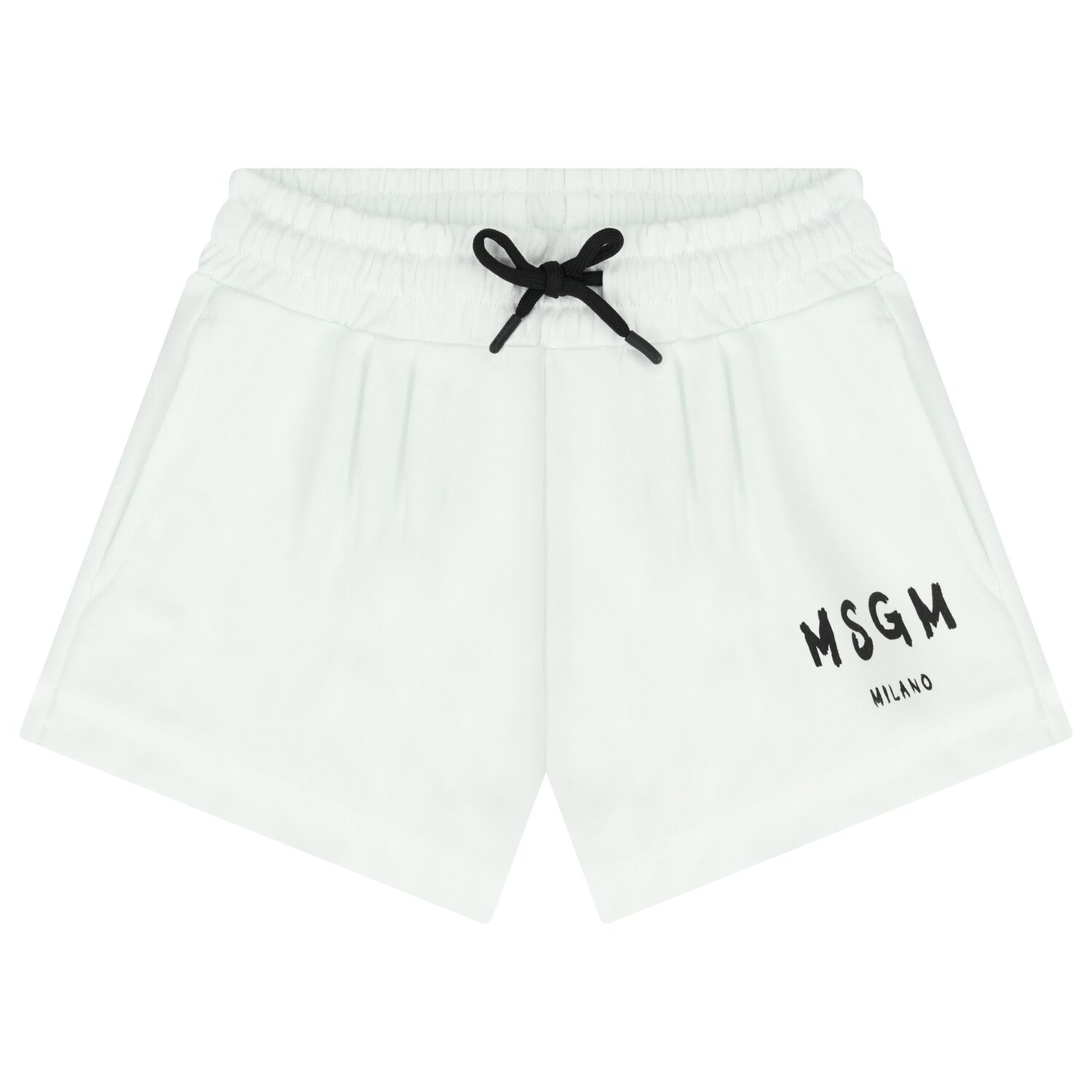 Girls White Logo Shorts, 1, hi-res