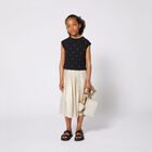 حقيبة كتف بالشعار باللون العاج والذهبي للبنات, 1, hi-res