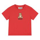 Younger Red Teddy Bear Logo T-Shirt, 3, hi-res