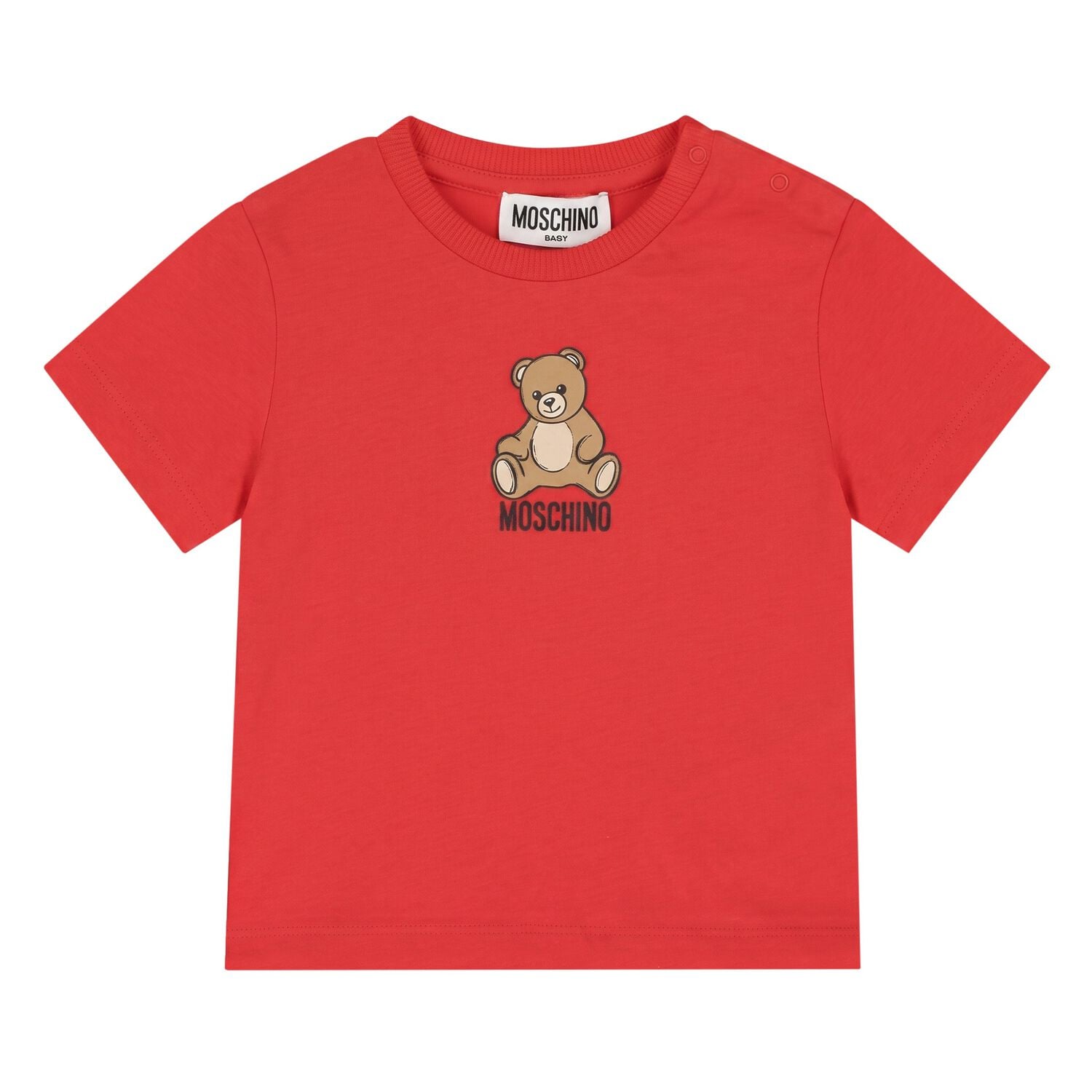 Younger Red Teddy Bear Logo T-Shirt, 3, hi-res
