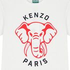 تيشيرت بنات بالشعار باللون الأبيض, 1, hi-res