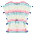Girls White Striped Kaftan, 1, hi-res