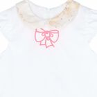 Younger Girls White Geo Map Print Dress, 1, hi-res