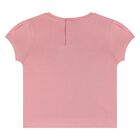 Younger Girls Pink & White T-Shirt & Headband Set, 2, hi-res