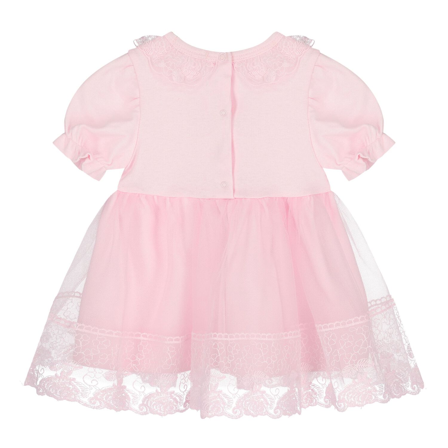 Baby Girls Pink Lace Dress Set, 1, hi-res