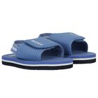 Boys Blue Logo Sandals, 2, hi-res
