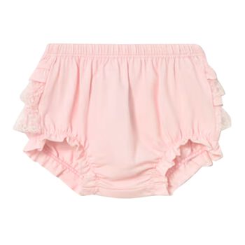 Baby Girls Pink Ruffled Knickers