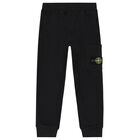 Boys Black Logo Joggers, 1, hi-res