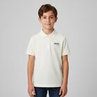 Boys Ivory Logo Polo Shirt, 1, hi-res