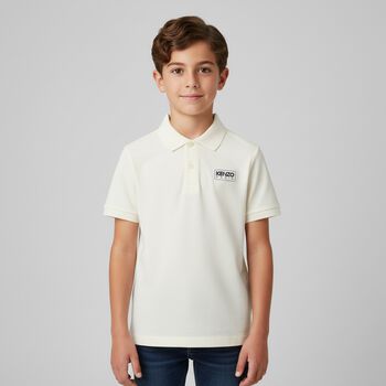 Boys Ivory Logo Polo Shirt