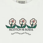 تيشيرت بالشعار باللون العاجي للبنات, 1, hi-res