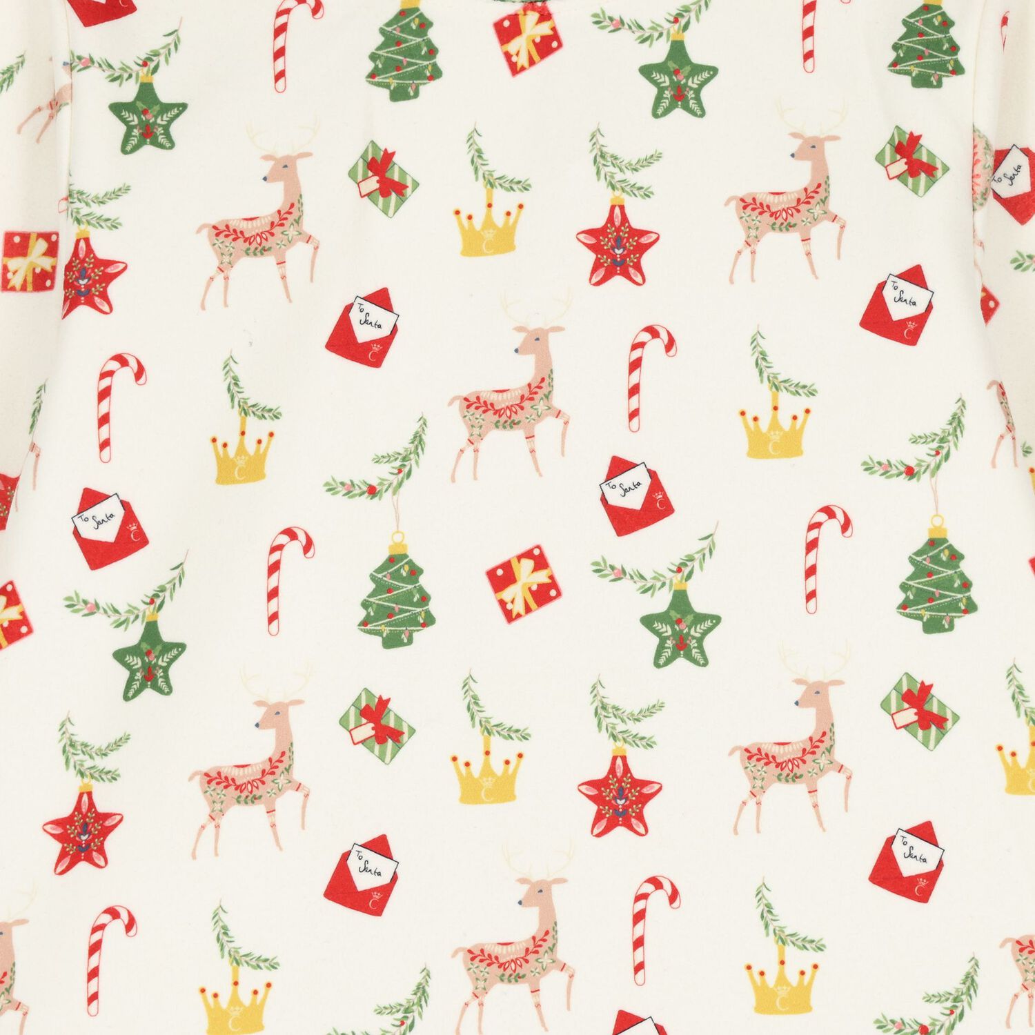 Boys Ivory Festive Pyjamas, 1, hi-res image number null
