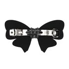 Girls Silver Diamante Bow Hairclip  , 1, hi-res