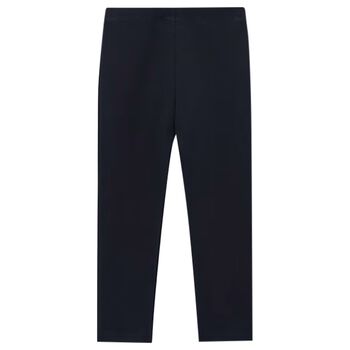 بنطلون ضيق أسود بشعار للبنات