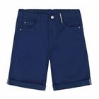 شورت بالشعار باللون الازرق للاولاد, 1, hi-res