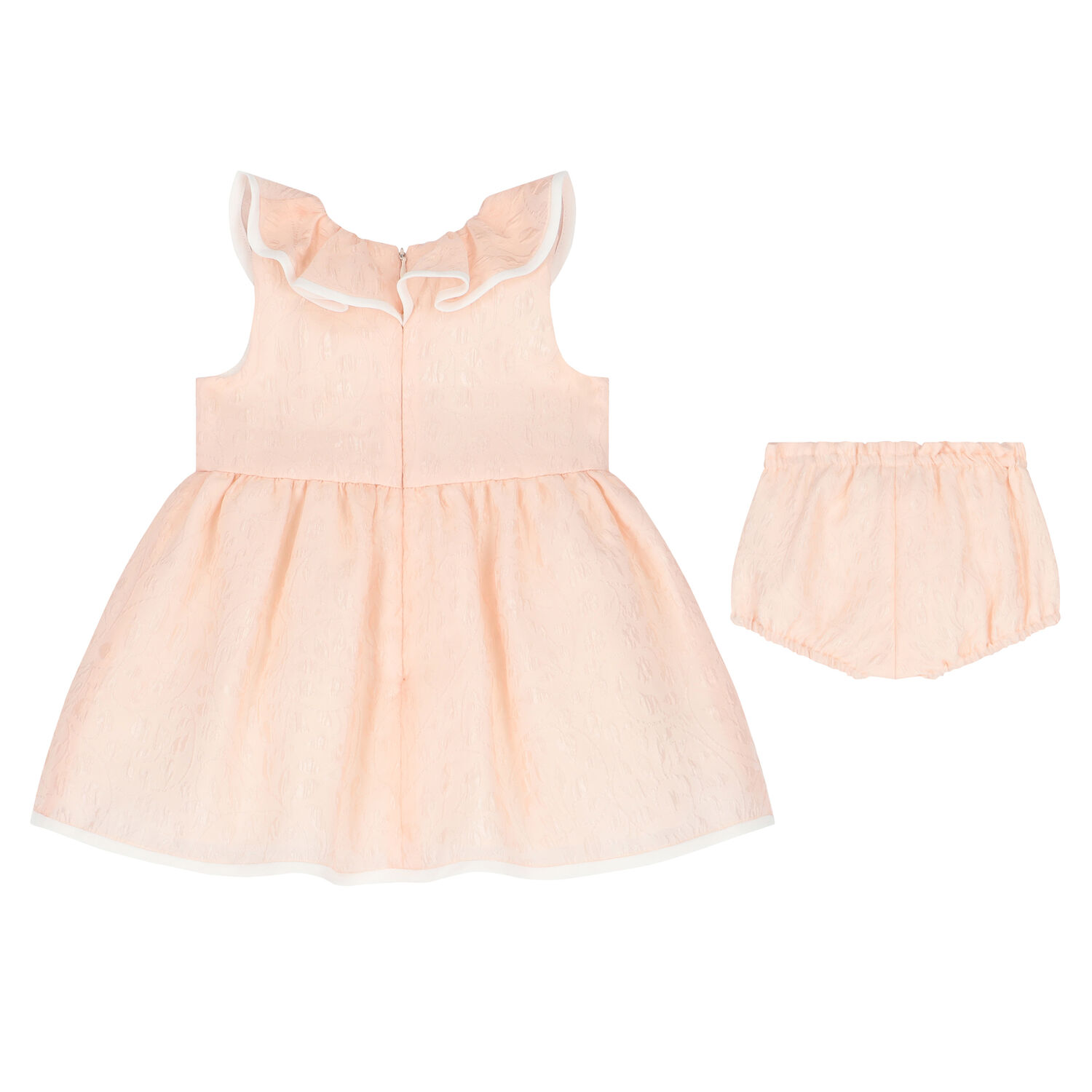 Baby Girls Pink Organza Dress Set, 1, hi-res