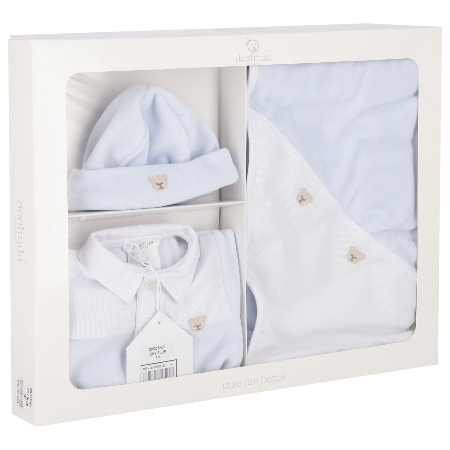 Baby Boys White & Blue Babygrow Gift Set, 1, hi-res