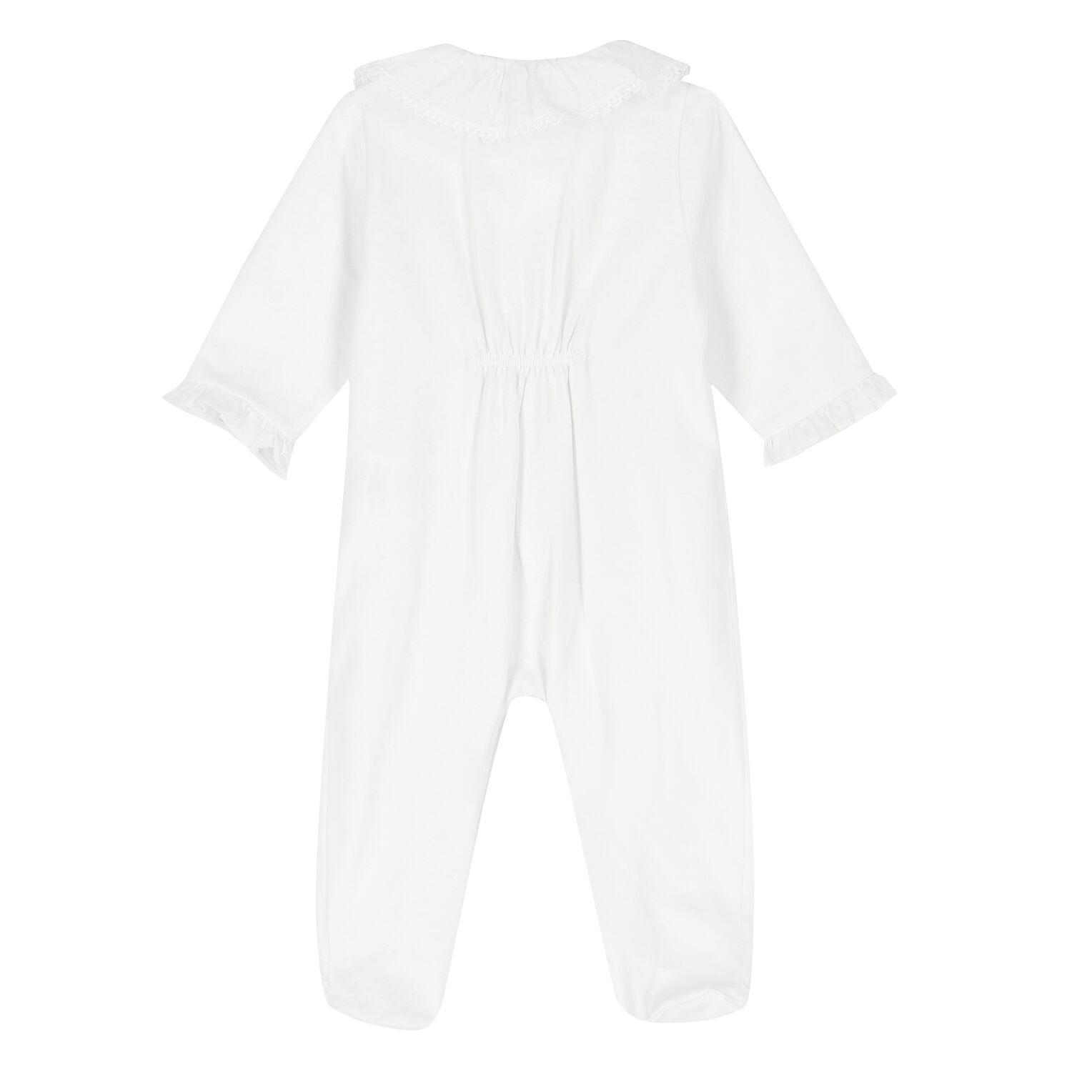 Girls White Babygrow, 1, hi-res