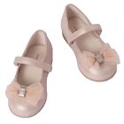 Younger Girls Pink Bow Shoes, 4, hi-res