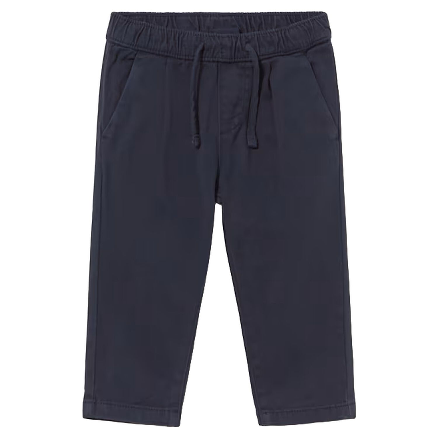 Younger Boys Navy Blue Chino Trousers, 1, hi-res