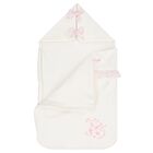 Baby Girls Ivory & Pink Floral Bow Nest, 1, hi-res