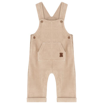 Baby Boys Beige Dungarees