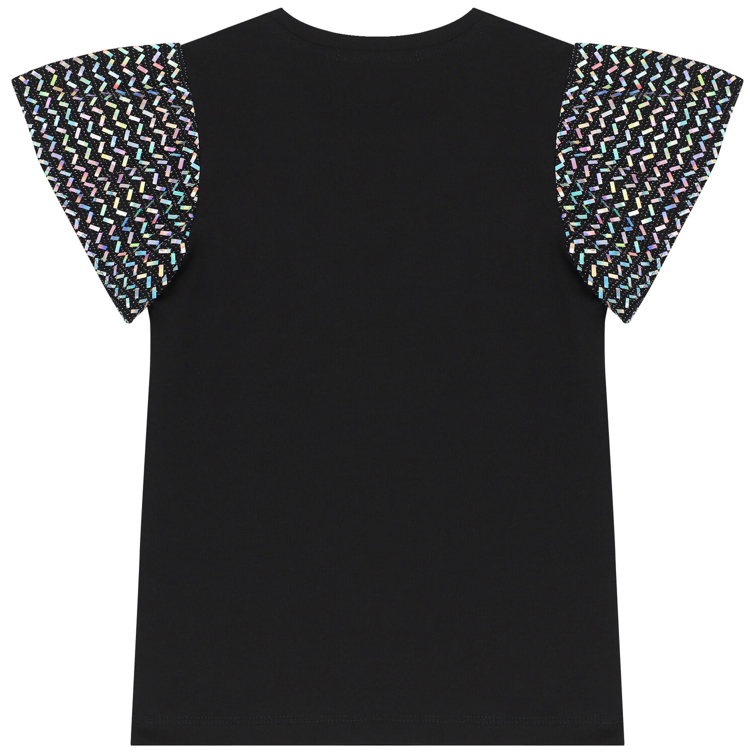 Girls Black & Silver Logo T-Shirt, 1, hi-res image number null