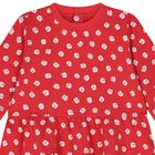 Younger Girls Red Floral Dress, 1, hi-res