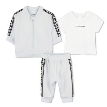 Younger Boys Blue Logo Tracksuit Set