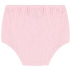 طقم فستان بولو بنات بالشعار باللون الوردي, 1, hi-res