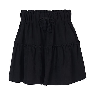 Girls Black Tiered Skirt