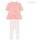 Younger Girls Pink & White Logo Leggings Set, 1, hi-res