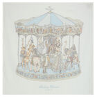 White & Blue Carousel Baby Boys Swaddle Carré Blanket, 2, hi-res