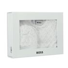 White Logo Babygrow & Hat Set, 2, hi-res