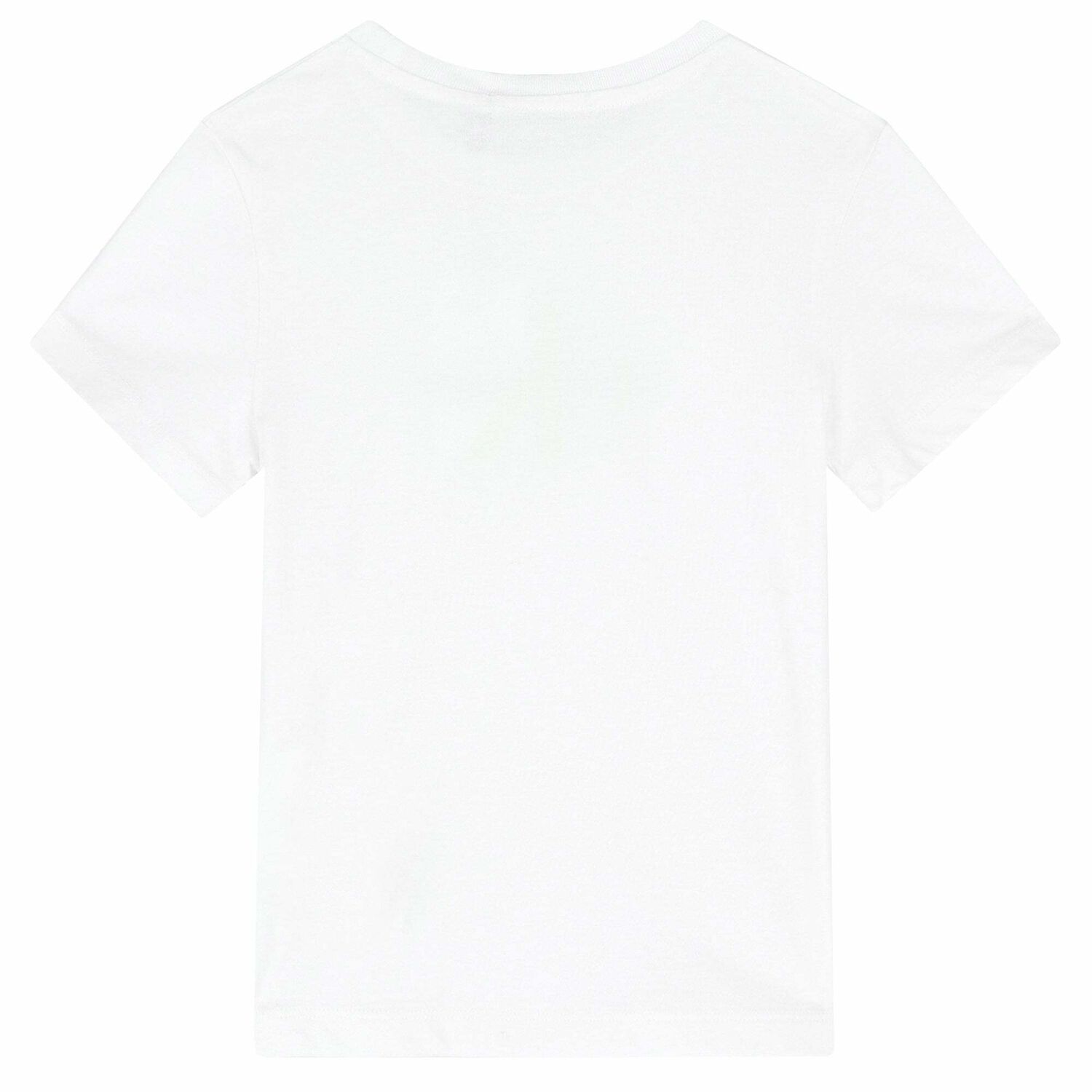 Girls White Logo T-Shirt, 4, hi-res