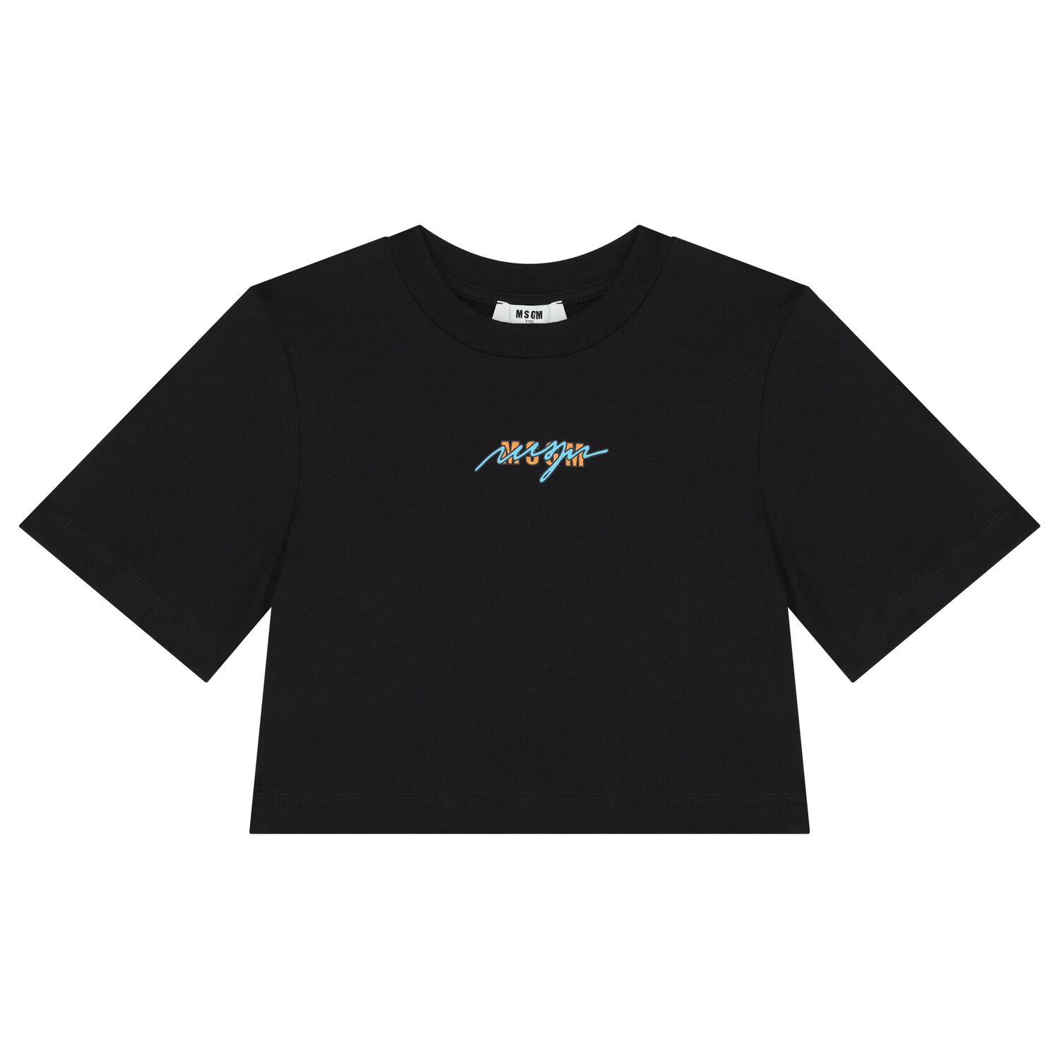 تيشيرت بنات بالشعار باللون الأسود, 2, hi-res image number null