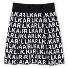 Girls Black & White Logo Skirt, 1, hi-res